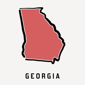Georgia state map outline