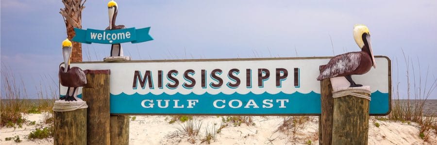 Mississippi gulf coast beach sign