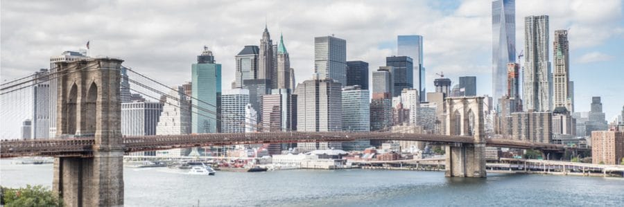 Brooklyn Bridge Manhattan New York skyline