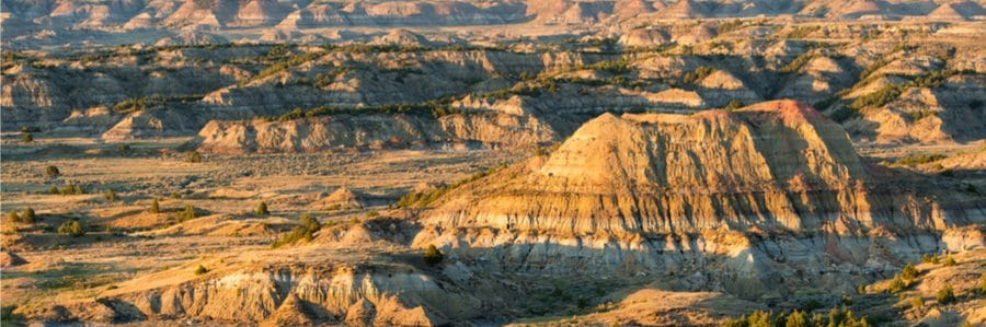 Badlands in Theodore Roosevelt National Park in North Dakota