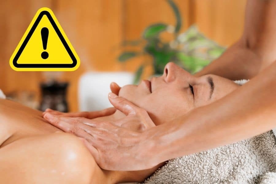 Areas of caution for massage therapy